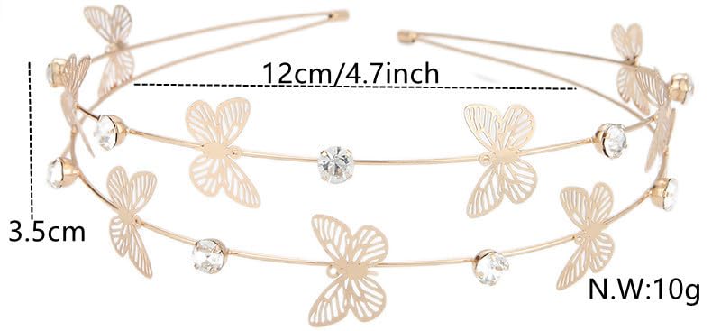 Miniatura 4 de Diadema de diamantes de imitación para niña de flores, diadema de boda, diadema de cristal, diadema de metal, diadema de metal para niñas pequeñas,