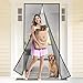 Titan Mall[2020 Upgraded Version]Magnetic Screen Door with Durable Fiberglass Mesh Curtain and Full Frame Hook & Loop 39"W x 82"H Door Net Screen with Magnet Mosquito Screen Door Magnetic Black