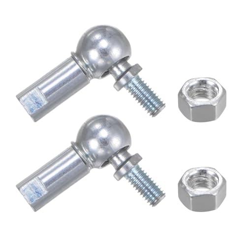 sourcing map 2pcs CS8 M5 Angle Ball Joint, M5x0.8 Right Hand Thread, A3-Steel Self-lubricating Ball Socket End Fitting