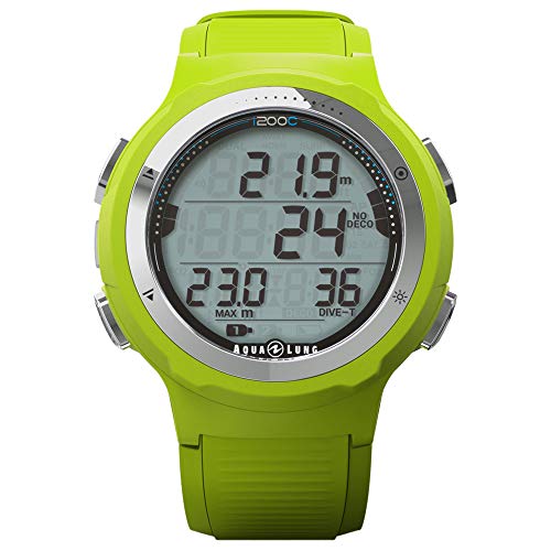 AquaLung i200 Wrist Computer with high visibility LED alarm light best for scuba divers or freedivers