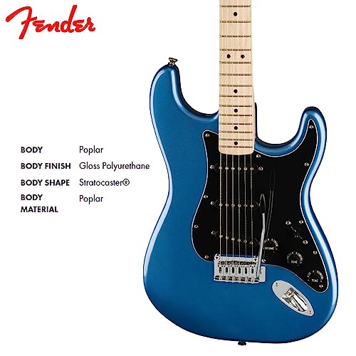 Squier Affinity Series Stratocaster Electric Guitar, Lake Placid Blue, Maple Fingerboard #TOP3