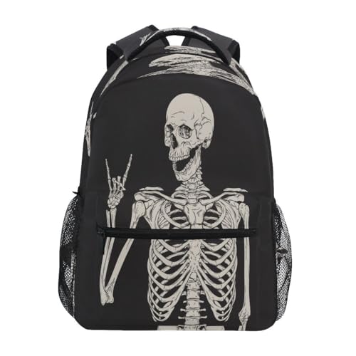 Sac à dos squelette pour voyage et camping - Bagage de cabine et sport noir