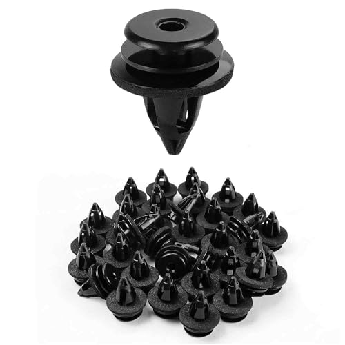 AUTOZOCO Remaches para el tapizado puerta coche, grapas plástico automoción, grapas interior coche, grapas salpicadero, Compatible con BMW E34, E36, E38, E39, E46, X3, X5, X3 X7, M3, Pack 50 uds