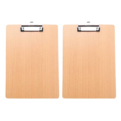 Portablocco Legno JIANTA - 4 Tavolette A4 Con Clip Metallo, Per Ufficio E Scuola - Foto 9