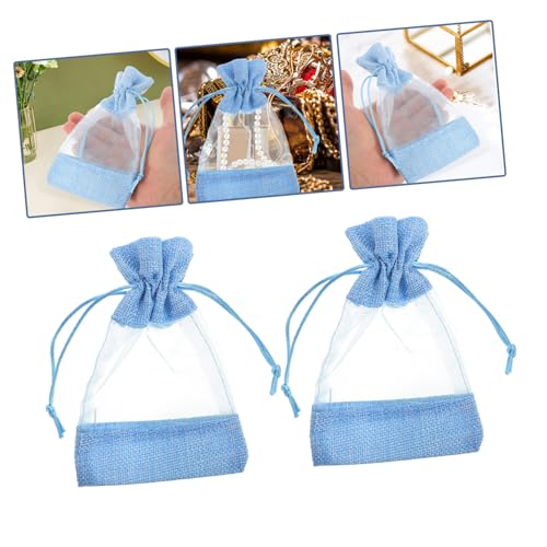 10 unidades bolsas de saquito vacías de malla con cordón miniatura 7