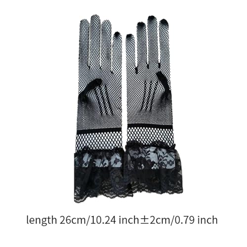 Women Short Lace Gloves Formal Wedding Vintage Fishnet for Costume Prom Cutout Accessories Tea Party Dinner3