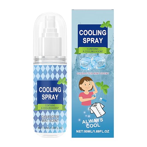 laxreheye Spray rafraîchissant pour le corps | Spray rafraîchissant pour le visage 50 ml, liquide anti-UV hydratant et rafraîchissant avec brouillard de glace pour une utilisation pendant le sport
