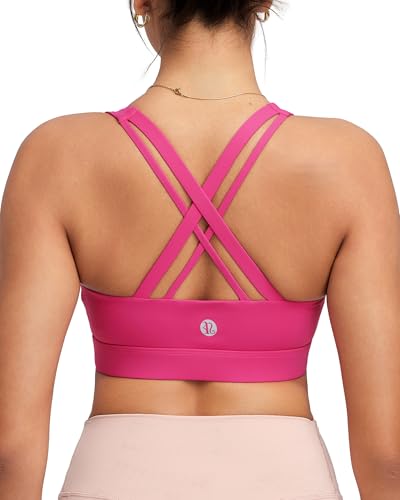 Image of RUNNING GIRL High Impact Sports Bra for Women,Criss-Cross Back Top with Moulded Cups Womens Sports Bra High Support