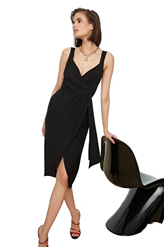 Robe midi wrapover regular woven dress fluide et légère