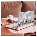 HLAAJJX Hülle für MacBook Air 15 Zoll M4 M3 M2 Chip 2025 2024 2023 Freisetzung A3241 A3114 A2941 mit 15,3' Liquid Retina Display,Hardcase Schutzhülle aus Kunststoff,Weltkarte