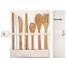 Bamboo Utensils | Bamboo Travel Utensils | Eco Friendly Flatware Set | Knife, Fork, Spoon, Reusable Straws and Chopsticks | Camping Utensils Set | Portable Utensils Set