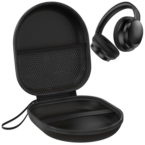 Image of Sounce Headphone Case Compatible with pTron Studio Evo | Portable Carrying Case Cover | Hard EVA Shell Travel Storage Case with Shockproof, Waterproof, and Premium Protective Cover - (Black)