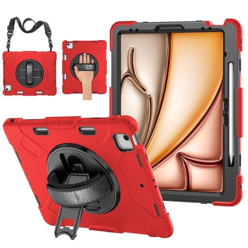 Coque iPad Air 13 M2 antichoc robuste avec support et porte-stylet
