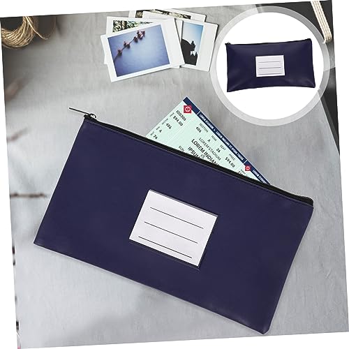 HOMSFOU Zipper Cash Pouch Capacity PU Leather Organizer for Receipts Cash Storage Portable Money Bag for Travel Shopping Zippered Pouch for Easy Organization2