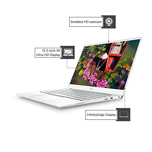 Image of Dell XPS 7390 13.3-inch FHD Thin & Light Laptop (10th Gen Core i5-10210U /8GB /512GB SSD /Win 10 + MS Office /Integrated Graphics) White + Dell SE2419HR 24 inch LCD Anti-Glare Monitor