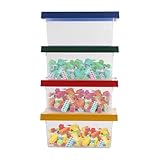 4 boîtes incluses dans la livraison : assez d'espace de rangement pour de grandes quantités de briques Lego ou de jouets. Parfait comme boîte de rangement ou boîte de rangement avec système