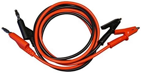 TestHelper TL891 Silicone Test Lead Banana Plug Stackable to Alligator Clip Heavy Duty 39"/1M