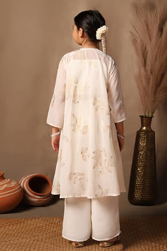 Image of Fashion Dream Girls Georgette Embroidered Palazzo Set|Kids Ethnic Wear|sharara set for girls|Indo Western Set