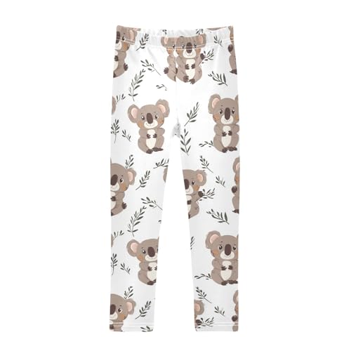 Cute Koalas Girls' Leggings Toddler Doodles Kids Yoga Pants Dance Active Tights 4T