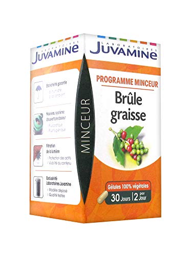 JUVAMINE - Brûle Graisse - Programme Minceur - Thé vert, Kola et Café Vert - Vegan - Aide au Contrôle Général du Poids - Contribue à Tonifier l'Organisme - 60 Gélules - Fabriqué en France – Image 5