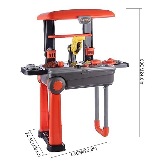 TOYIQ Tool Kit Set for Kids – Pretend Play Toys, Deluxe Tool Kit Play Set with Trolley, Role Play Toys for 3+ Years Kids, Boys, Girls, DIY Toys for Children