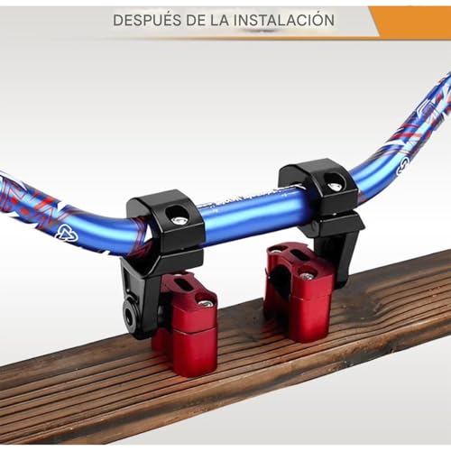 Elevadores de manillar con abrazadera y componentes antivibración para moto todo terreno 8