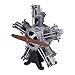 HMANE 5 Cylinder Radial Engine Model Kits for Adults, TECHING 1:6 Aircraft Engine Electric Model Metal DIY Assembly Kit Science Educational Toys