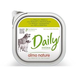 Almo Nature Daily Nourriture pour Chien, 300 g, Poulet et Peas, Lot de 9