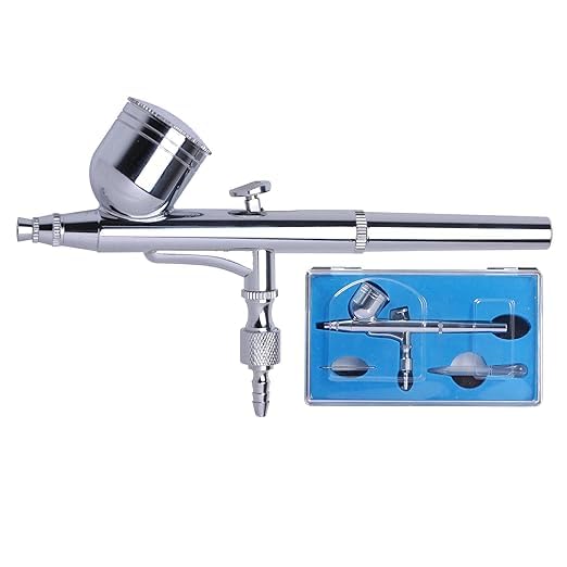 Levin Dual Action Airbrush Gun 0.3mm Tattoo Nail Art Paint Spray Makeup Gravity Feed Hobby