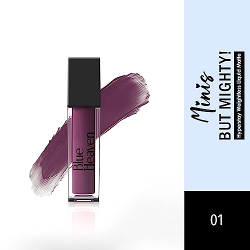 Image of Blue Heaven Minis But Mighty Hyperstay Weightless Liquid Matte Lipstick For Women, Bridesmaid Nude Shade Kit- Pack of 8 | Long Lasting | Smudgeproof, 6ml