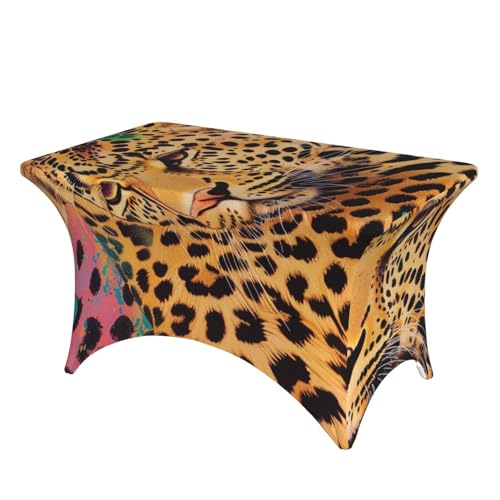 Nappe motif léopard avec élastique pour repas de fête et salon convivial - 2