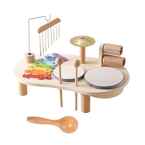 Table Musicale Jouet de Percussion en Bois Cadeau d'Anniversaire Enfant