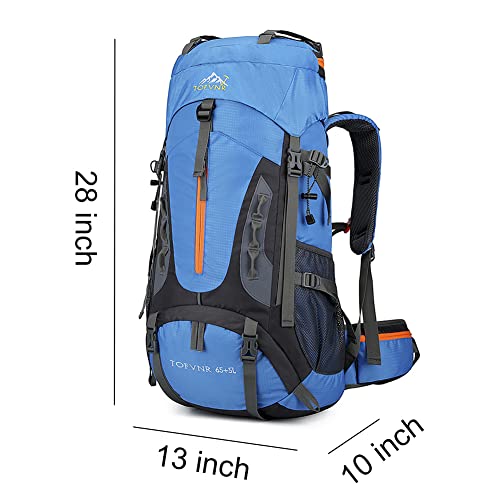 Dadayiyo 70L Large Capacity Waterproof Ultralight Hiking Backpack ,Outdoor Sport Travel Daypack For Climbing Camping (Sky Blue), 27.6*13*9.4 Inch (2201) #TOP1