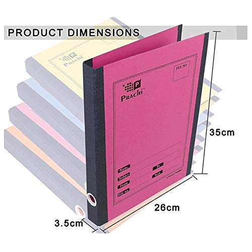 Image of DAHSHA 8 Pack Spring Files A4 Size Paper Folder Cobra File Document Organizer Certificates Holder- Color May Vary (35 x 26 x 3.5 cm)