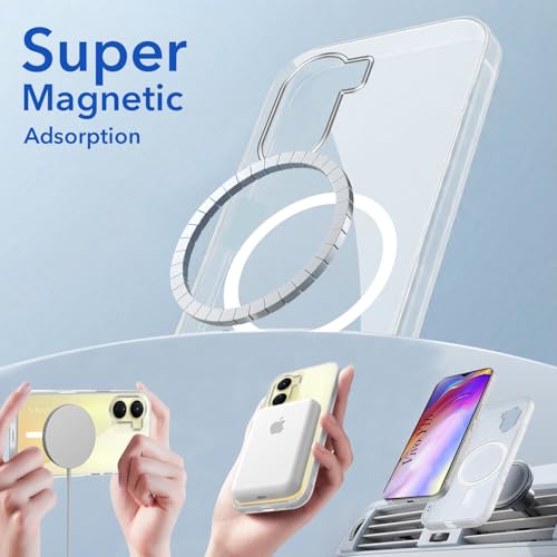 Image of Jkobi Lifetime Anti-Yellow MagSafe Compatible Clear Back Cover Case for Vivo Y16 (Sleek Hard Crystal | Shockproof and Camera Protection)