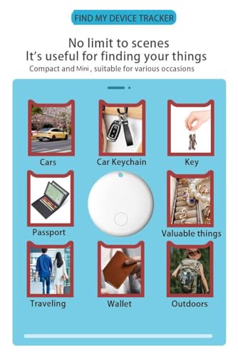 Image of Devil Will Cry Universal GPS Tracker Tag for Kids, Keys, Cars, Bikes, Smart Tracking Device Compatible with Apple Find My and Android Find Hub, Compact Mini Locator for Valuables