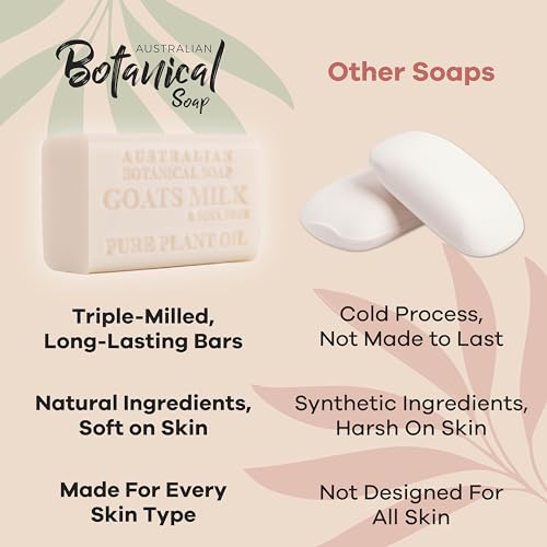 Australian Botanical Soap ABS0401-BX8 7 Oz, Pack Of 8 Goat Milk Soap Bars With Soya Bean Oil, Organic Shea Butter thumb #6