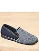 Chums Men's Soft Velour Check Slippers With Elastic Gusset Black 10 UK #4