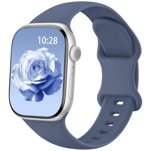 Image of Silicone Sport Band Compatible with Apple Watch Bands for Women Men