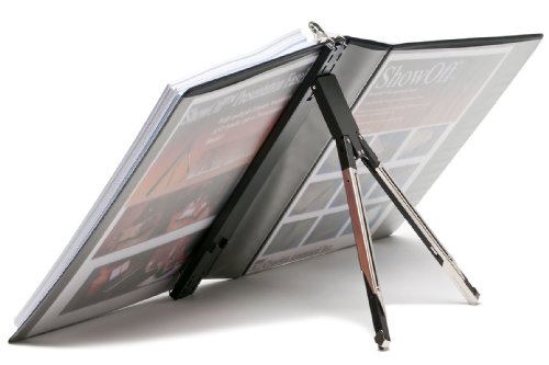 Charles Leonard Showoff Presentation Easel for Binders, Silver/Black (86100)