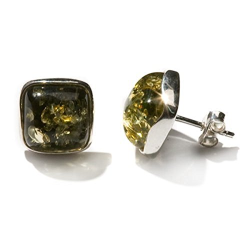 Noda - Orecchini a bottone, argento sterling e