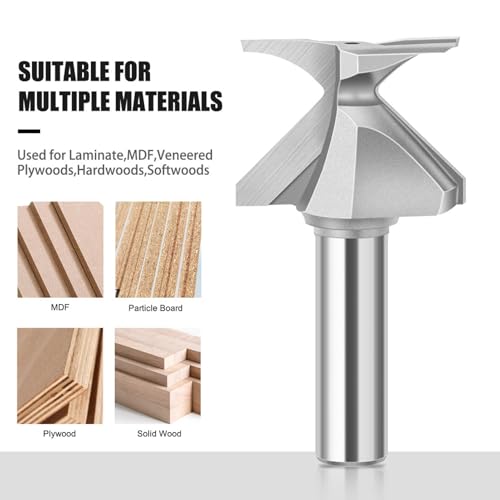 R18 1/2 Inch Shank Woodworking Router Bit, Arc Bending Integrated Cutter, Forming Router Bits for Door Wall, Cabinet, Arc Projects - Image 4