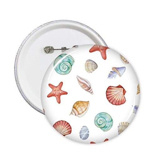 Badge bouton rond illustration pétoncle multicolore XXL pour customiser vos vêtements
