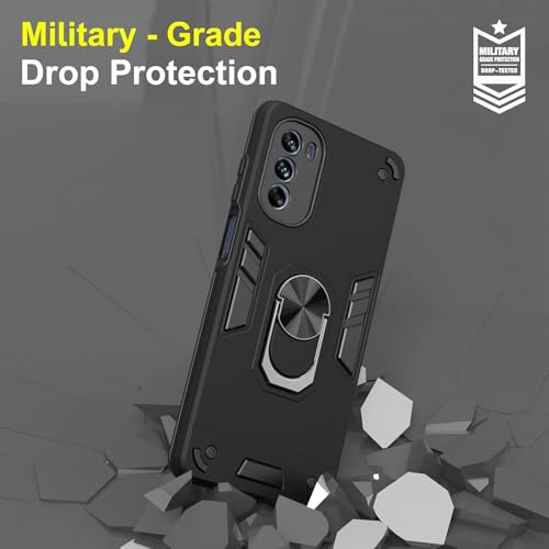 Image of NDCOM for Moto G62 5G Cover, Premium Motorola G62 5G Back Cover, Stylish Moto G62 Back Case Ring Holder Case