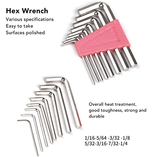Kit de herramientas domésticas 39 piezas color rosa y negro miniatura 4