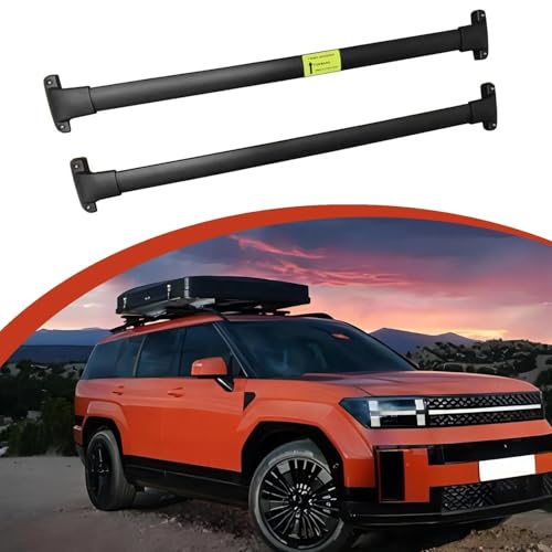Barres de toit Hyundai Santa Fe aluminium noir rigide haut de gamme 220 LB