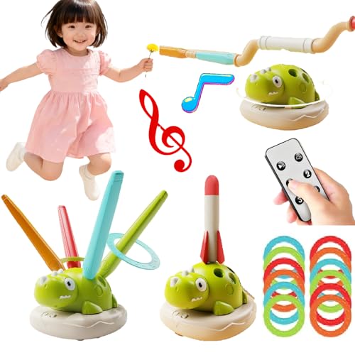3 in 1 Dinosaur Rocket Launcher for Kids, Dinosaur Rocket