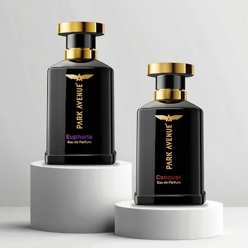 Image of Park Avenue For Him | Luxury Perfume Gift Set for Men | 2 x 100ml | Euphoria & Conquer | Long Lasting EDP | Amber | Musk | Premium Fragrance