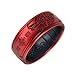 Enso Rings Etched Dualtone Silicone Ring - Comfortable and Flexible Design - Year of the Dragon - Ruby - 12