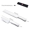 2-Piece-Wedding-Cake-Server-Set1810-Stainless-Steel-Dessert-Set-Pie-Server-Cake-Cutter-Knife-for-BirthdayAnniversaryHolidayBaby-ShowerParty-Versailles-Stainless-steel-V OTW PAVILION 2 Piece Wedding Cake Server Set,18/10 Stainless Steel Dessert Set Pie Server Cake Cutter Knife for Birthday,Anniversary,Holiday,Baby Shower,Party (Versailles, Stainless steel-V)